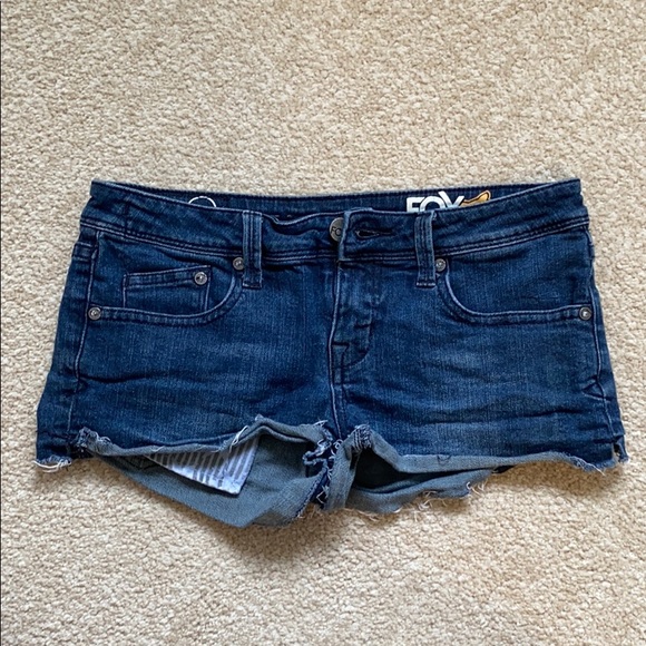 Fox Pants - Fox Denim Dark Wash Mini Shorts